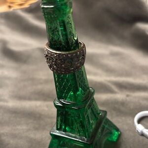 Vintage-Style Silver Marcasite Band Ring - Silver